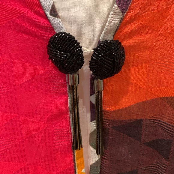 Almirah 3-piece sleeveless kameez/top kameez/dupatta viscose set bright print L - Picture 5 of 13